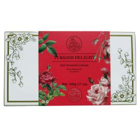 17.6 Oz Turkish Delight Candy Rose Flavoured 500 Gr.