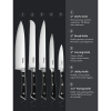 Kitchen Knife Set, 6-Piece Knife Set with Wooden Block, Super Sharp, Handle High Carbon Stainless Steel Cutlery Knife Block Set, Dishwasher Safe, Pari