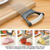 Food Slice Assistant - Stainless Steel Onion Holder Slicer Tomato Cutter NonSlip