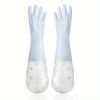 1 Pair Of Thermal Dishwashing Gloves; Thick And Durable; Waterproof Non-slip; Protective; Random Color