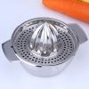 1pc Stainless Steel Lemon Squeezer; Juicer With Bowl Container For Oranges Lemons Fruit; Portable Orange Juicer; Kitchen Tools