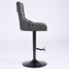 A&A Furniture,Aged and Retro PU Swivel Barstools Adjusatble Seat Height from 26-33 Inch